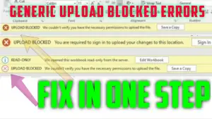 Upload Blocked errors when accessing synced documents
