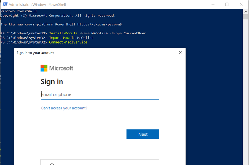 Connect-MsolService is not recognized Error
