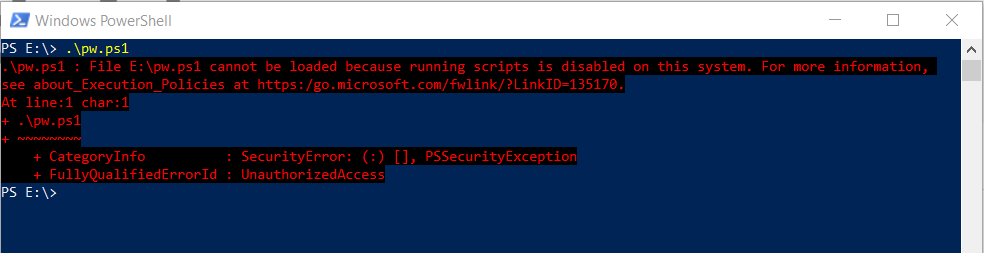  cannot be loaded because running scripts is disabled on this system. For more information, see about_Execution_Policies at