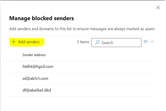 Restrict Sender or Entire Domain From Sending emails