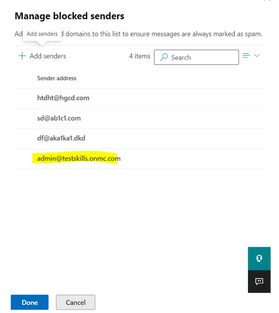 Restrict Sender or Entire Domain From Sending emails in Office 365