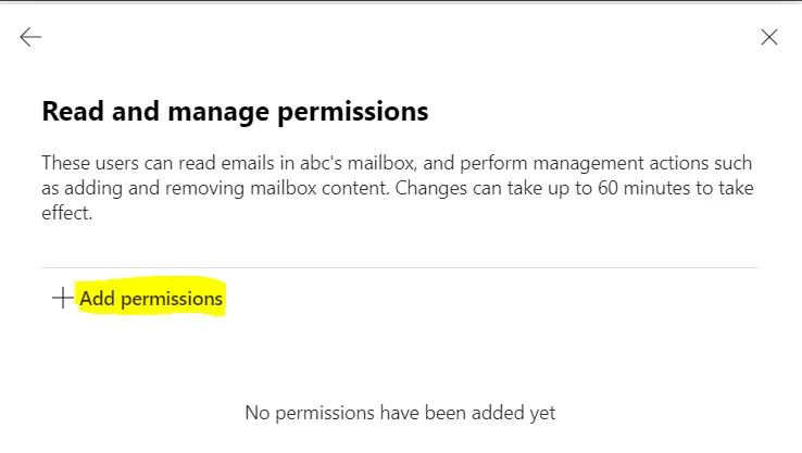 Set Read and Manage Permission on Mailbox in Office365