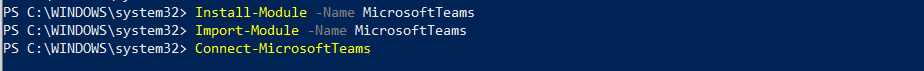How to Connect to Teams Online using PowerShell