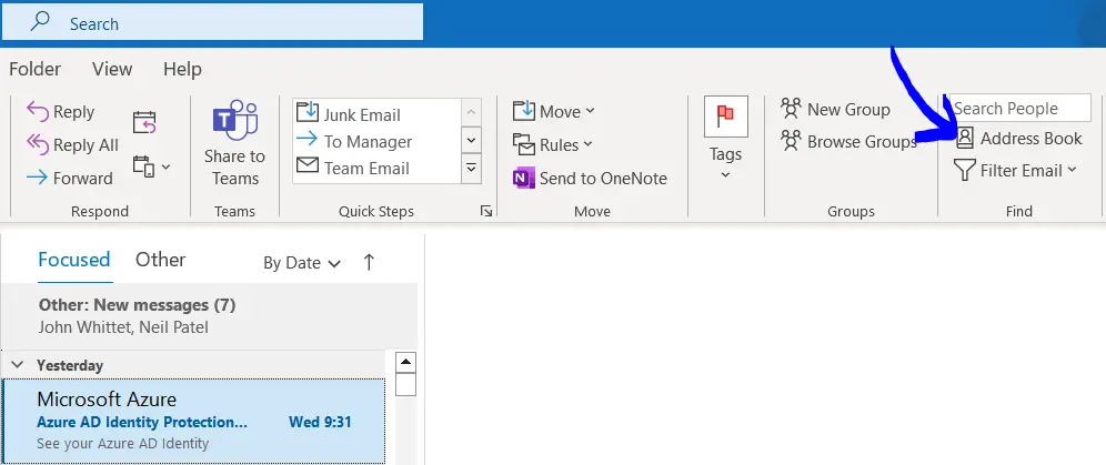 Outlook Contacts Not Showing Up In Teams issue