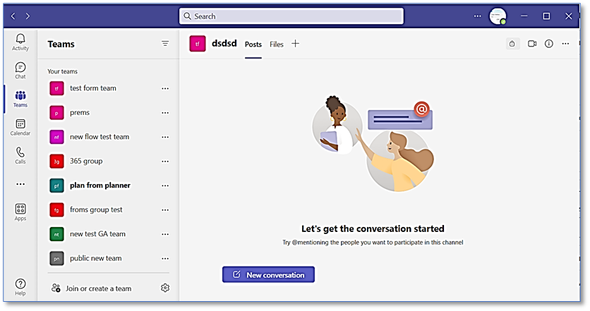 team in Microsoft teams