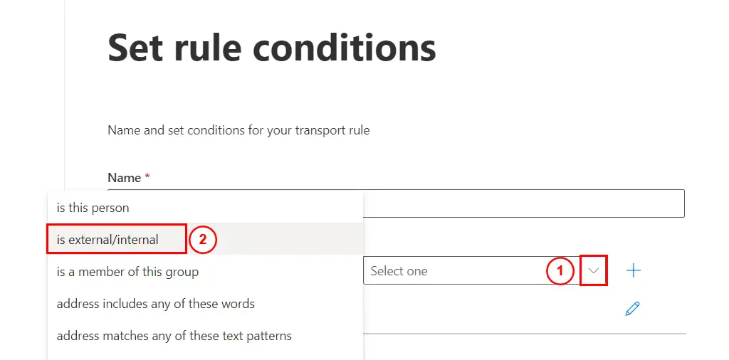 rule conditions